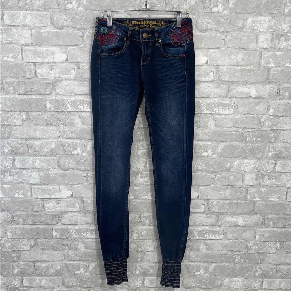 Desigual Women's denim Embroidered Joggers